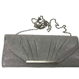 Silver Sparkle Evening Bag Clutch or Shoulder